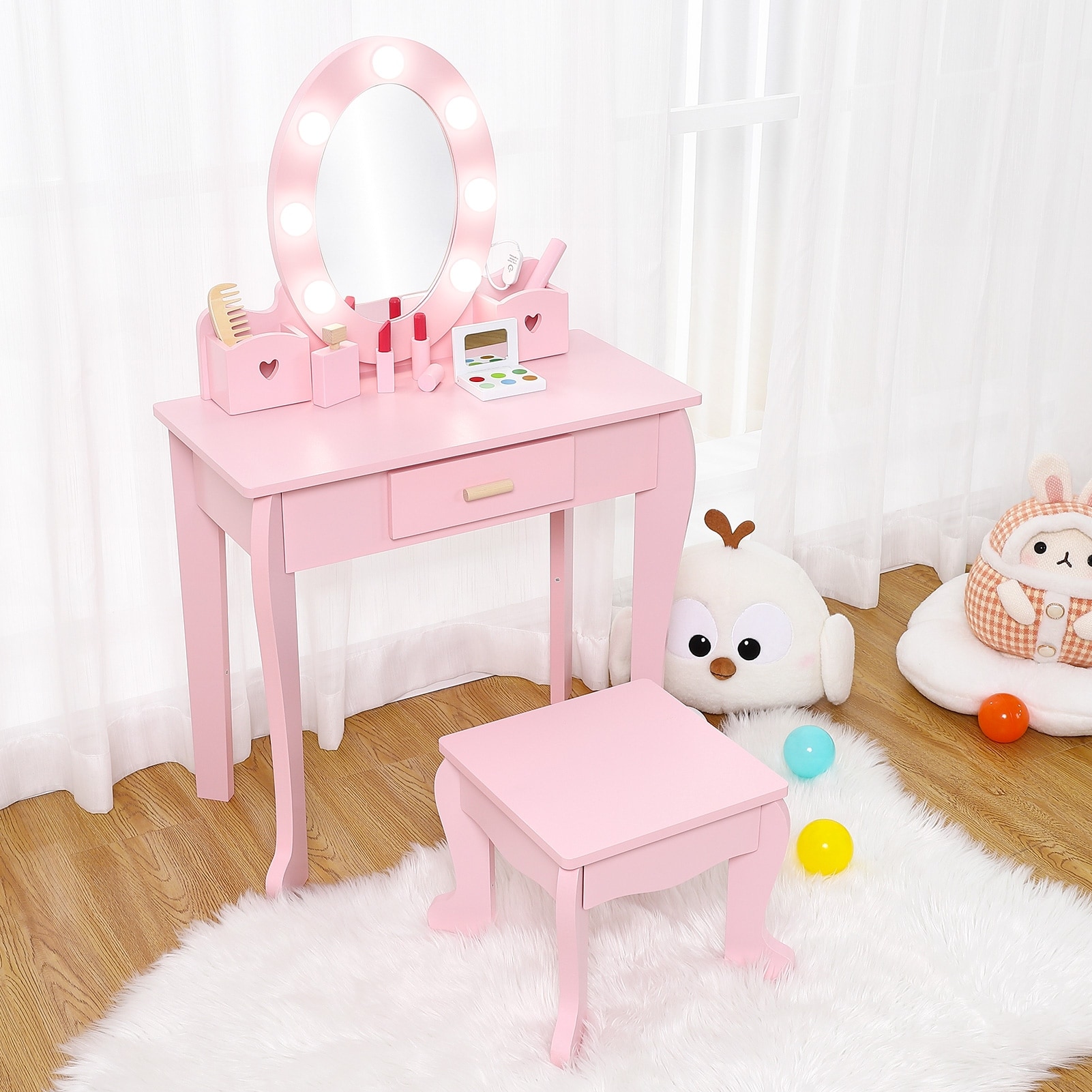 Kids Vanity Makeup Desk Chair Set Makeup Desk Dressing Table Bed Bath Beyond 42173679
