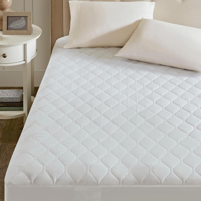Beautyrest Cotton Blend Full Size Heated Electric Mattress Pad White