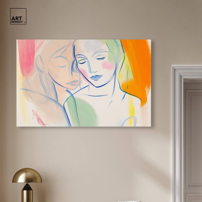 Brushstroke Bond Canvas by Art Remedy, Gallery Wrapped