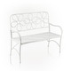 preview thumbnail 20 of 20, Alpine Corporation Daisy Metal Garden Bench, White