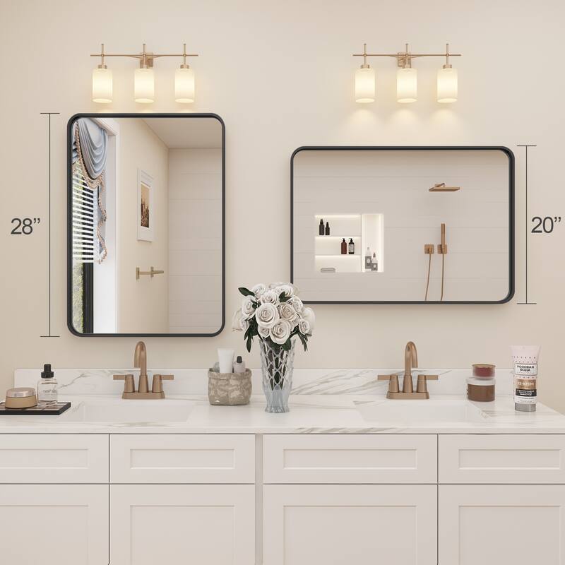 Aluminum alloy Framed Tempered Glass Wall Bathroom Vanity Mirror