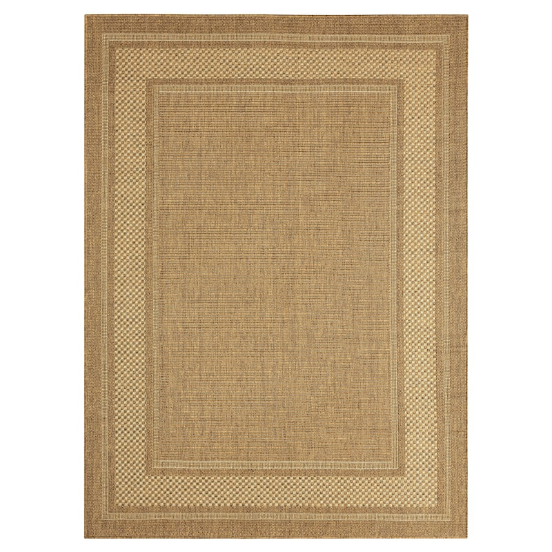 Home Dynamix Tripoli Julie Modern Border Indoor/Outdoor Area Rug - 7'10"x10'2" - Brown/Ivory