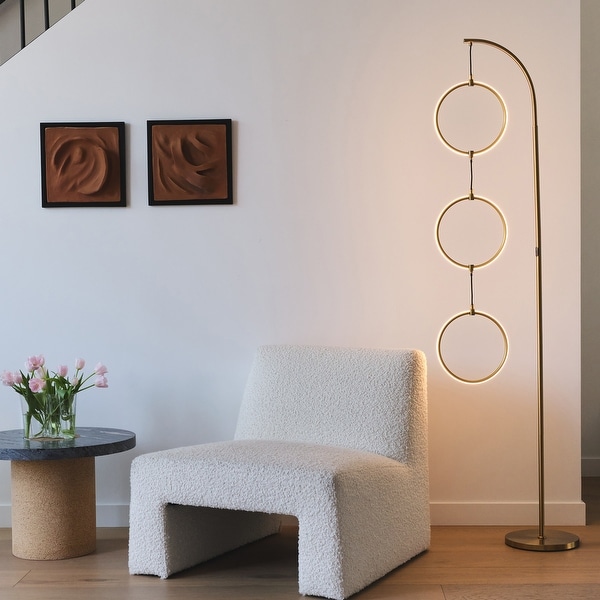 Brightech Nova LED Floor Lamp Brass