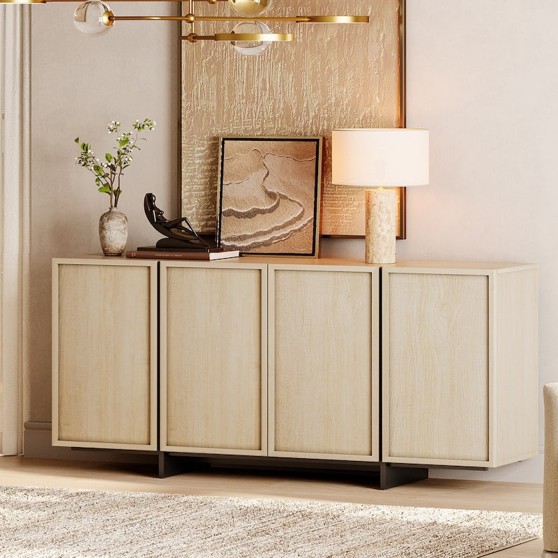 WAMPAT Buffet Cabinets, Modern Sideboard with Large Storage Space and T-Shaped Legs for Dinning Room, Kitchen