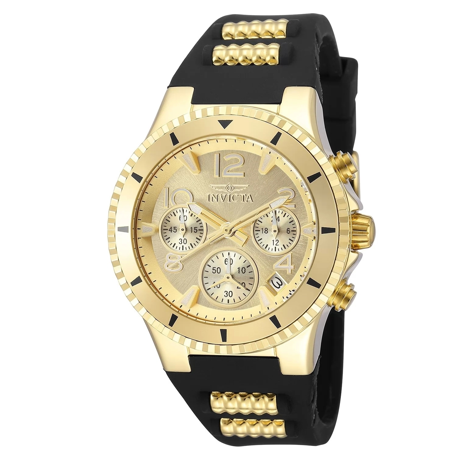 Invicta Women's 36909 BLU Quartz Chronograph Gold Dial Watch
