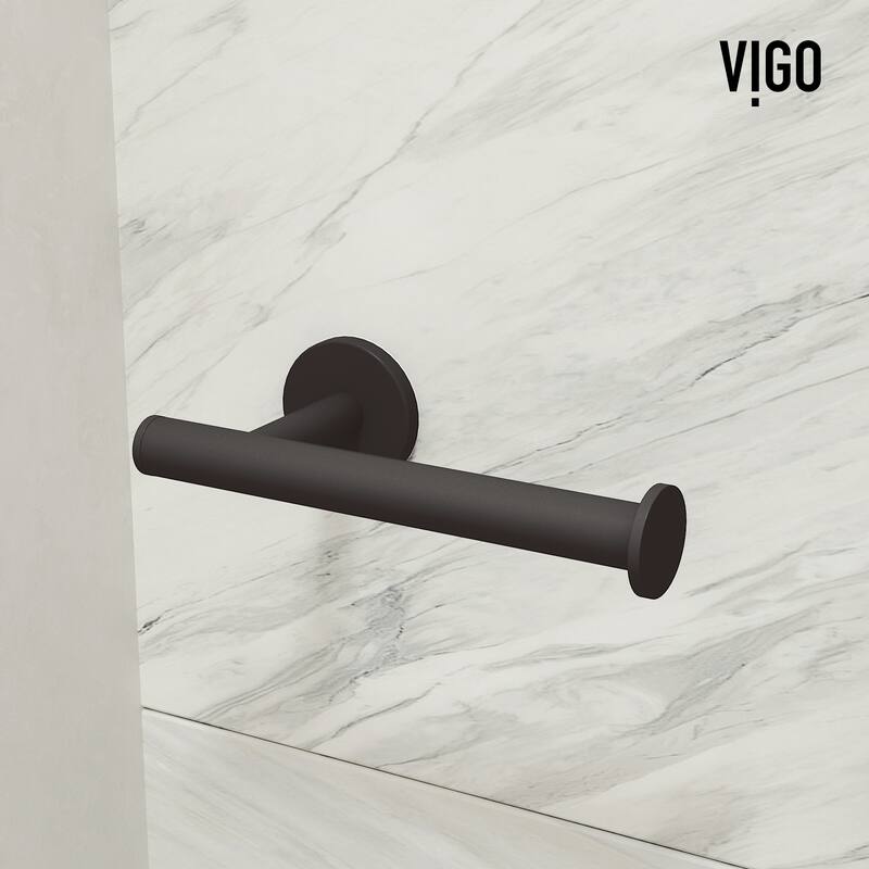 VIGO Elan 4-Piece Bathroom Hardware Accessory Set with 24 in. Towel Bar, Toilet Paper Holder, Hand Towel Holder, Hook