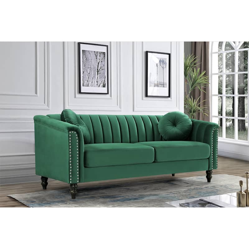 Hills Tufted Back Nailhead 75.2" Sofa