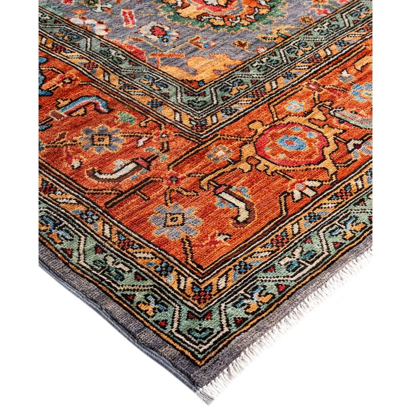 Serapi One-of-a-Kind Hand-Knotted Area Rug - Gray - 9' 3" x 11' 9"