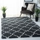 preview thumbnail 10 of 18, SAFAVIEH Hudson Shag Vitchka Glam Trellis 2-inch Area Rug - Grey/Ivory - 4' x 6'