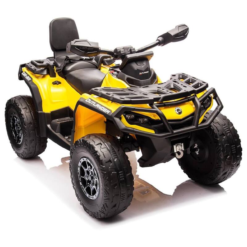 12V Kids 2 Seater Ride On Toy Car, Electric ATV Vehicles for Kids Best Gift - Yellow