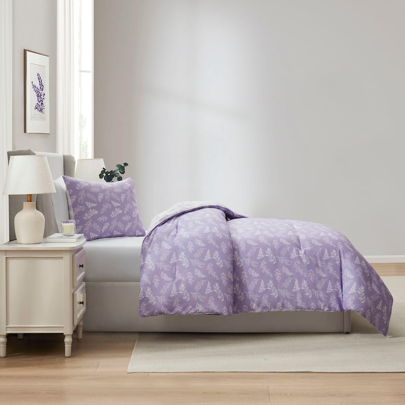 Empyrean 3PC Reversible Botanical Printed Comforter Bedding Set