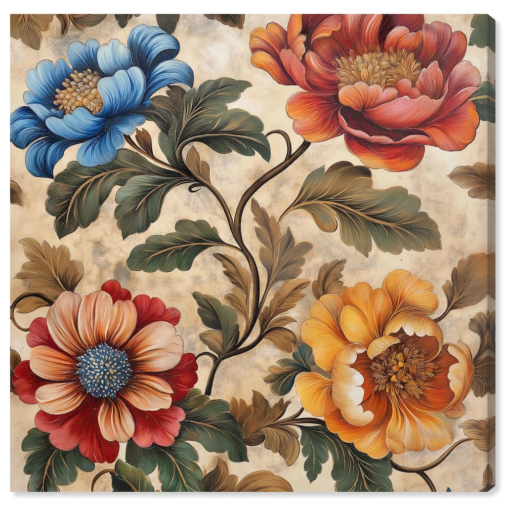 Golden Gardenia III Canvas by Art Remedy, Gallery Wrapped