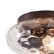 preview thumbnail 32 of 55, Modern Farmhouse 2-light Water Pattern Hammered Glass Flush Mount 9in