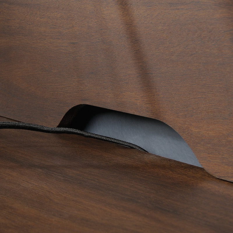 Wood Hutch with Hidden Storage, Brown - 65.12" W x 14.25" D x 36.26" H