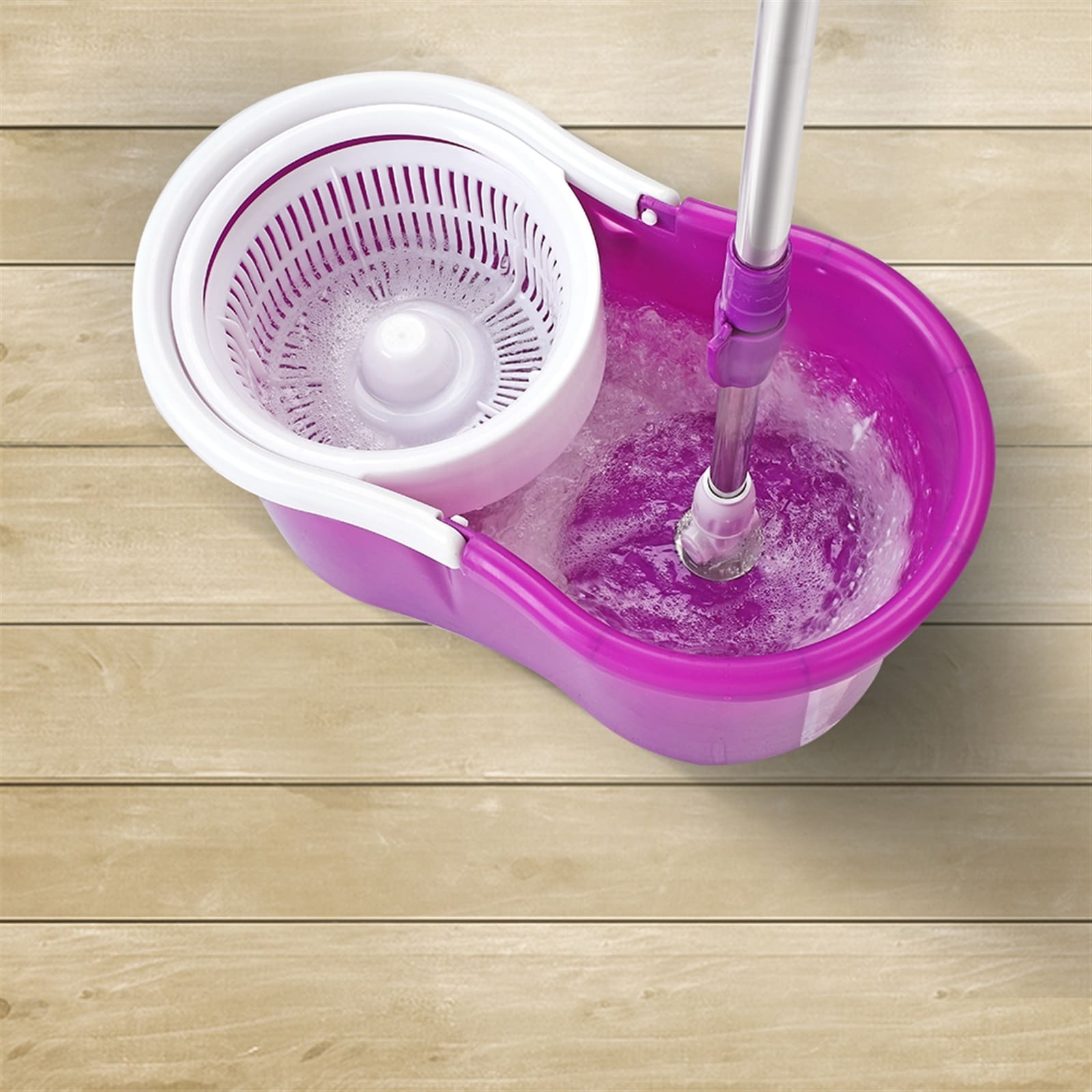 360-deg Spin Mop with Bucket & Dual Mop Heads - On Sale - Bed Bath & Beyond  - 33999379