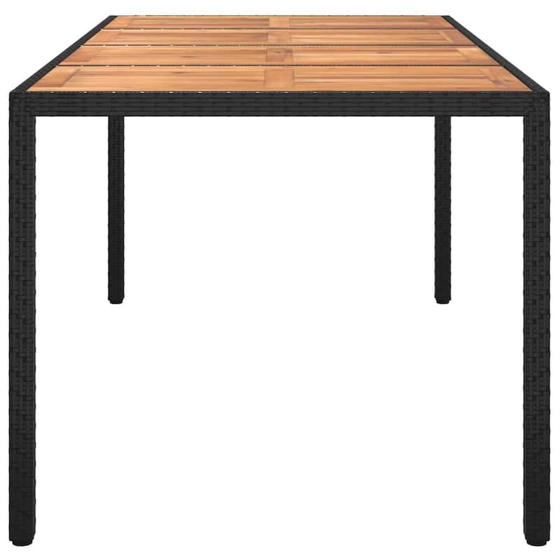 vidaXL Solid Wood Acacia Patio Table Desk Furniture Black/Gray Multi Sizes