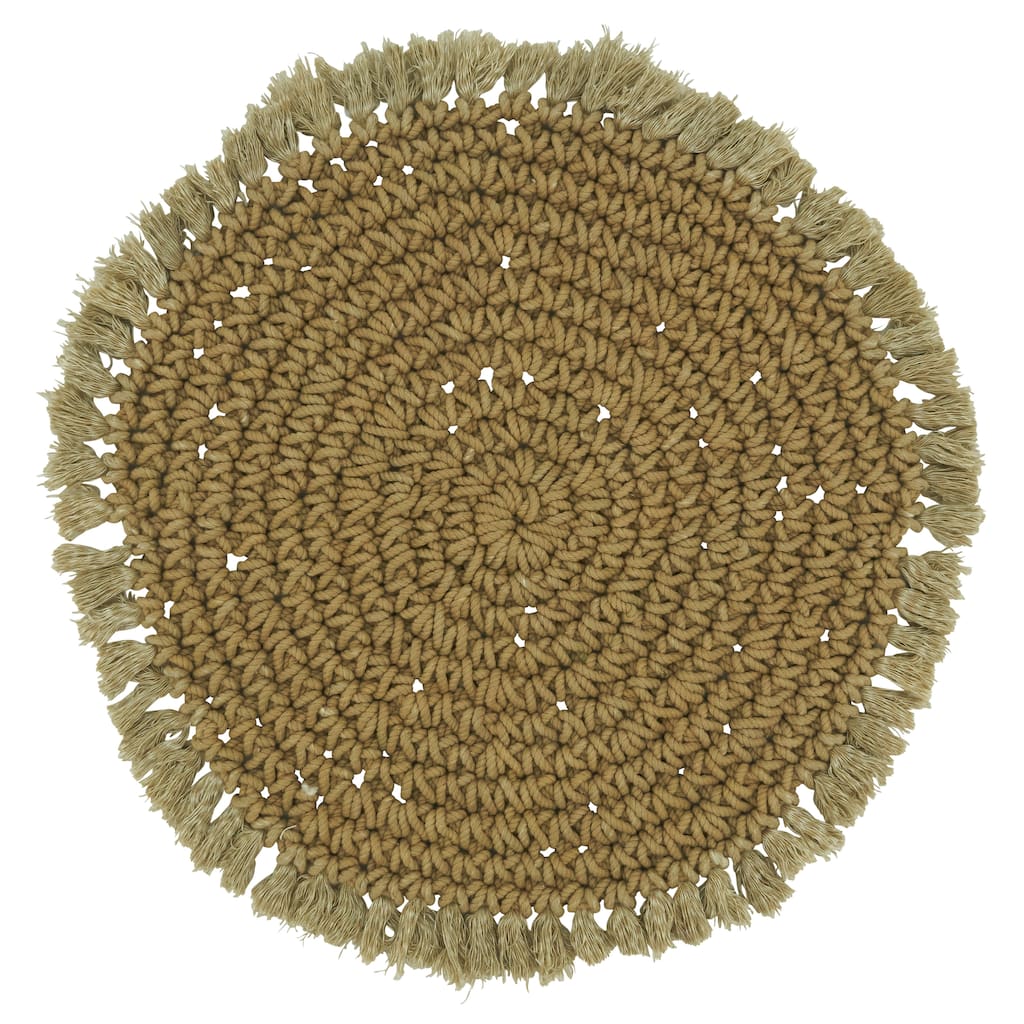 Cotton Macrame Round Placemats (Set of 4)