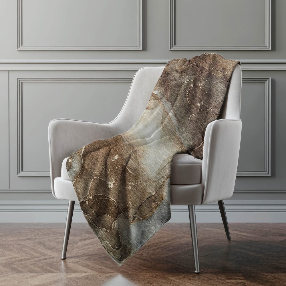 Premium Machine Washable Abstract Contemporary Sherpa Throw Blanket