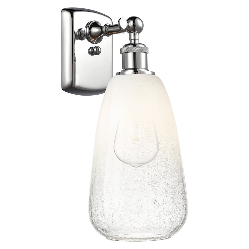 Innovations Lighting 516-1W-14-6 Brookhaven Almond Sconce Brookhaven - Polished Chrome / Opal