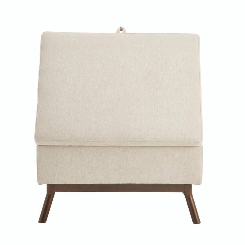 Mid-Century Modern Square Coffee Table with Storage Bench