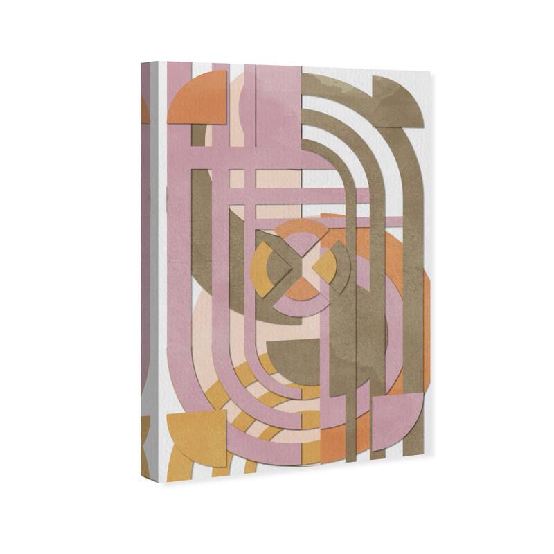 Wynwood Studio Canvas Abstract Topsy Coaster Green and Army Green Modern & Contemporary Wall Art Canvas Print