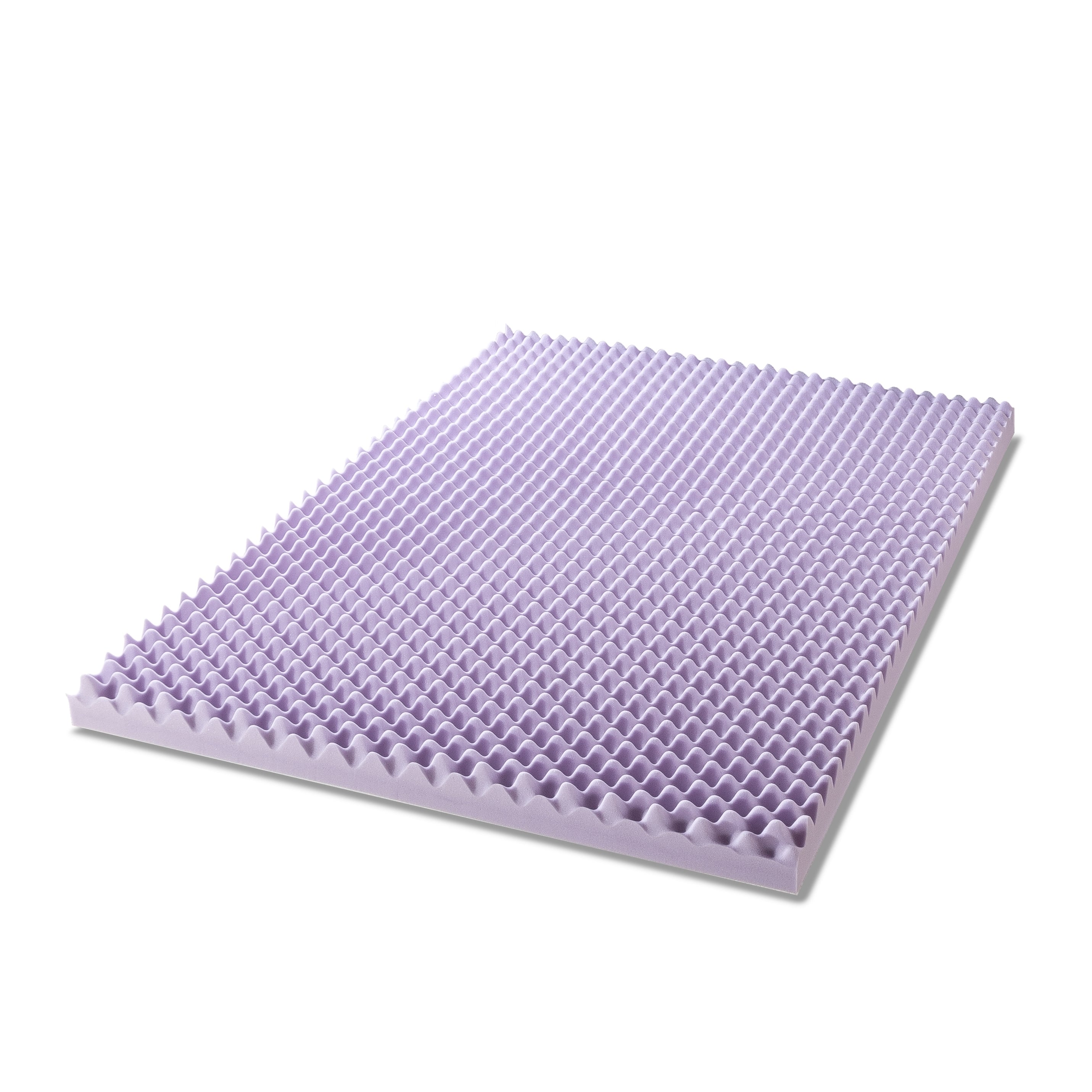 4 Inch Egg Crate Memory Foam Mattress Topper with Soothing Lavender