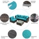 preview thumbnail 39 of 61, Costway 5PCS Patio Rattan Furniture Set Cushioned Sofa & Chair Coffee