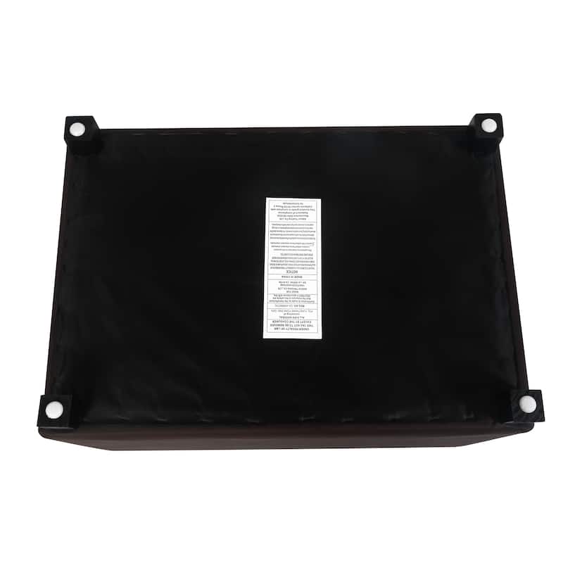 Adeco Faux Leather Storage Ottoman for Living Room Footstool