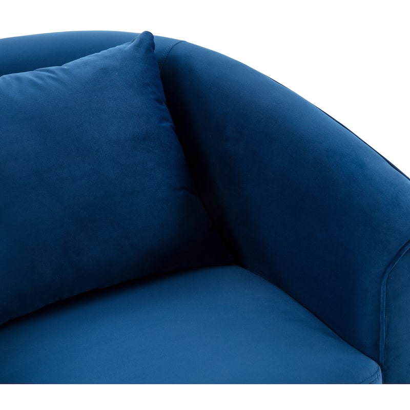 SAFAVIEH Couture Denecia Swivel Barrel Chair - 32.5" W x 32.1" L x 30.1" H - 33Wx32Dx30H