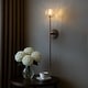 preview thumbnail 2 of 5, H28" Antique Bronze Vertical Wall Lamp with Faceted K9 Crystal Modern Crystal Wall Sconce for Bathroom Hallway
