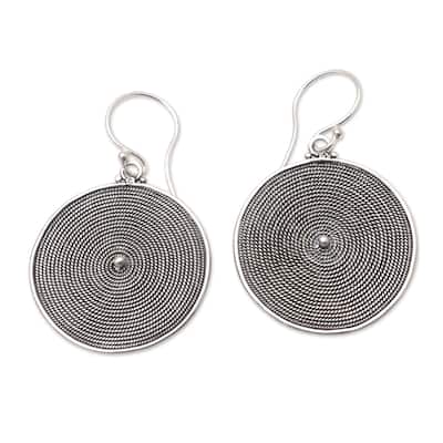 Novica Handmade Eyes Wide Open Sterling Silver Dangle Earrings