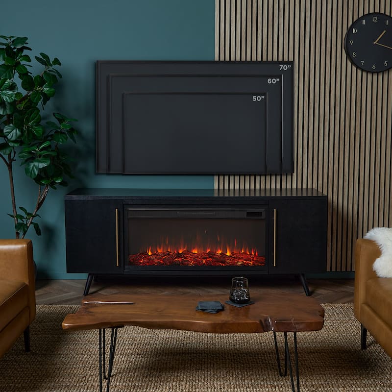Morris Electric 72" Fireplace TV Stand by Real Flame