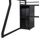 preview thumbnail 14 of 15, Full Size Metal Loft Bed with Built-in Work Station, Open Wardrobe, Heavy Duty Loft Bed Frame with LED and Multiple Storage