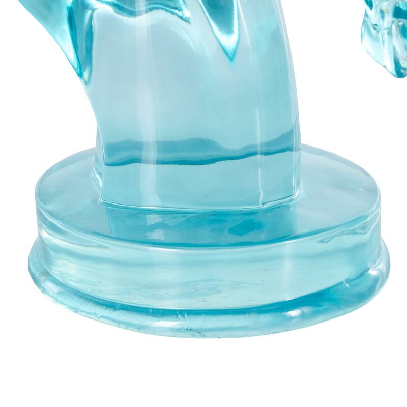 Green, Light Blue or Pink Resin Tinted Horse Decorative Sculpture