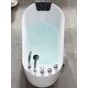 preview thumbnail 3 of 4, 59" X 30" Right Drain Freestanding Whirlpool Bathtub With Faucet