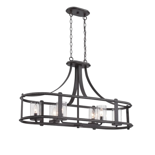 Designers Fountain 87538 Palencia 6 Light 1 Tier Linear Chandelier - artisan pardo wash