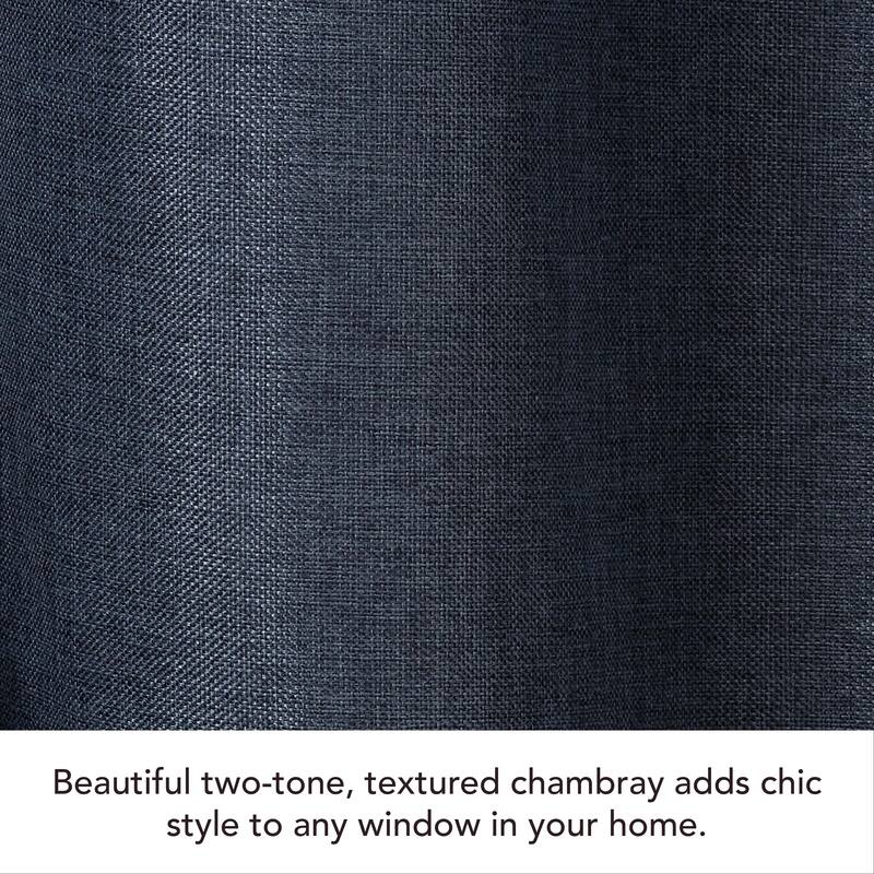 Creative Home Ideas Legrae Blackout Grommet Window Curtain Panel Pair with Tiebacks
