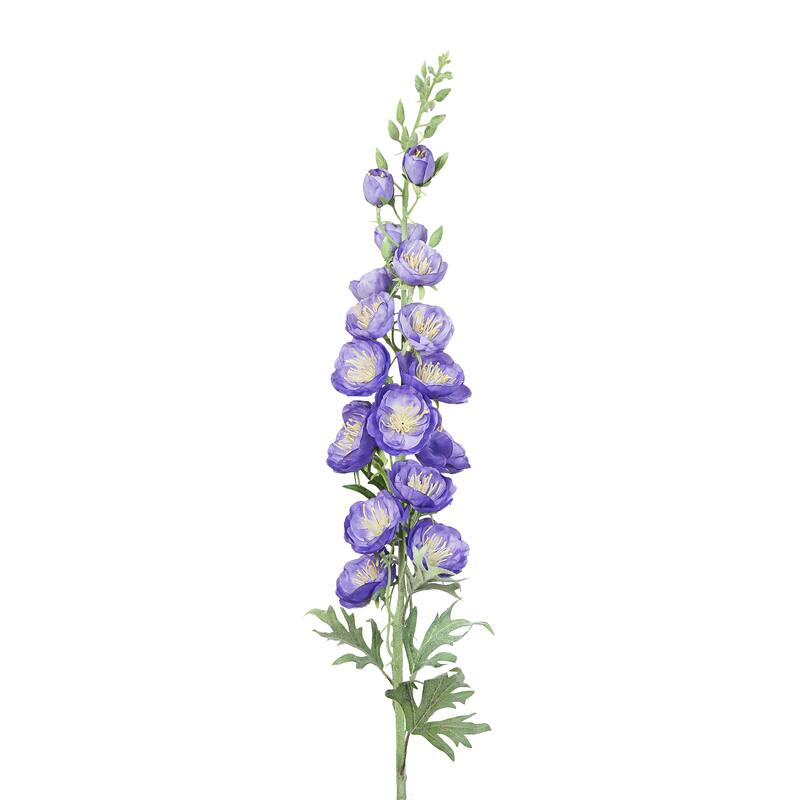 Set of 2 Purple Artificial Hybrid Delphinium Flower Stem Spray 36in - 36" L x 5" W x 5" DP