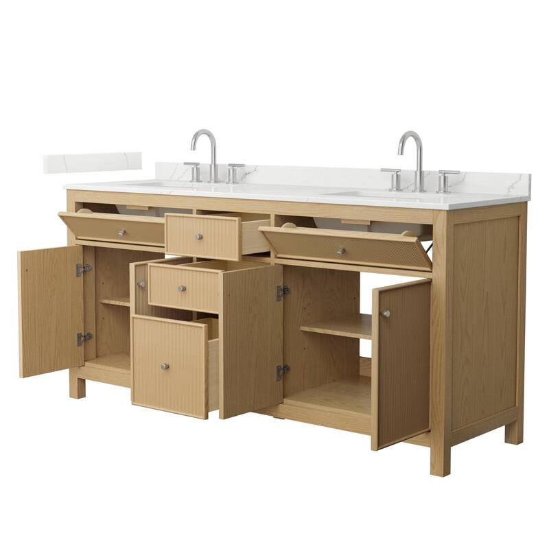 Wyndham Collection WCF9292-72D-QTZ-US3MXX Pendry 72" Free Standing