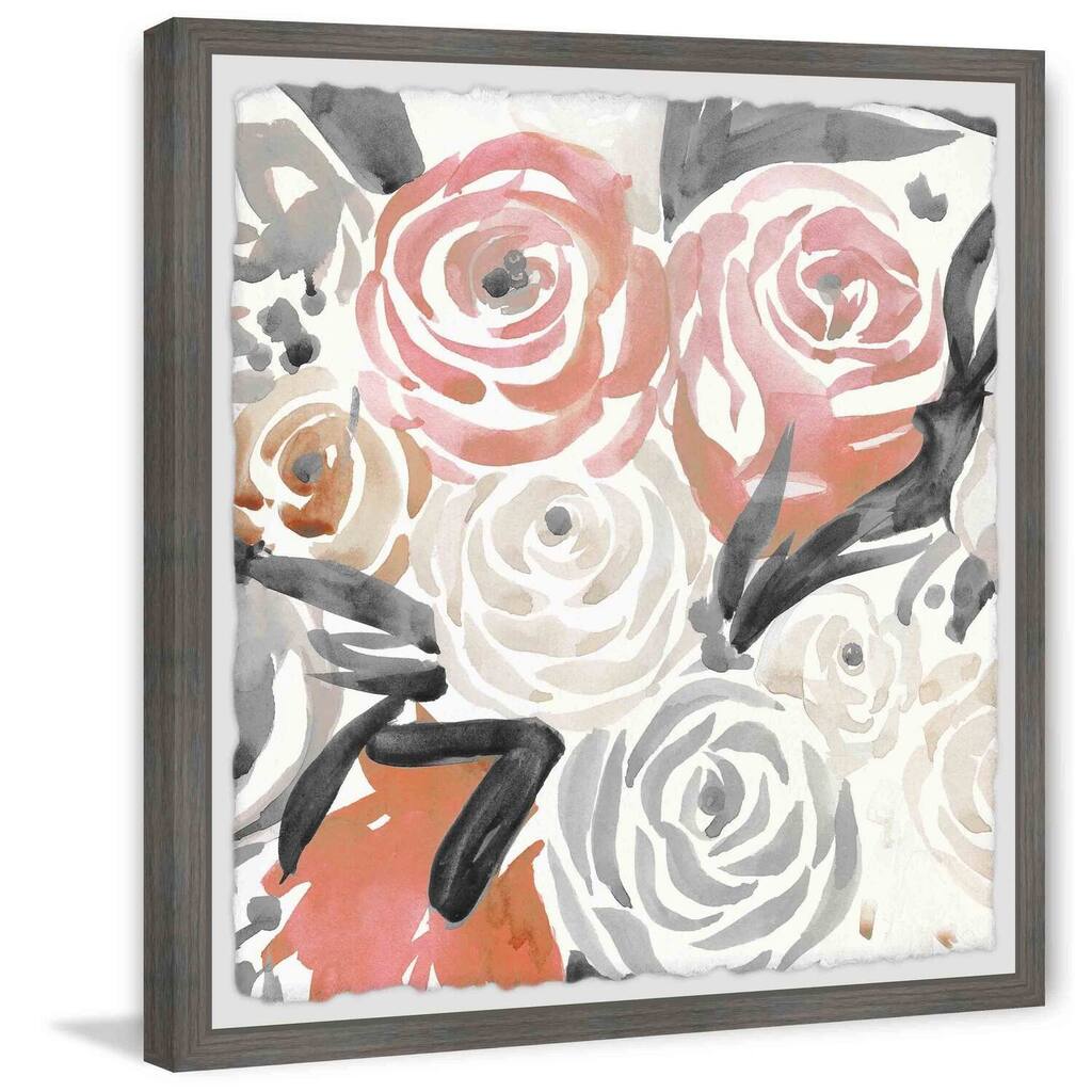Flower Zoom Framed Wall Art, Floral Delight - A Blooming Accent for Your Living Space
