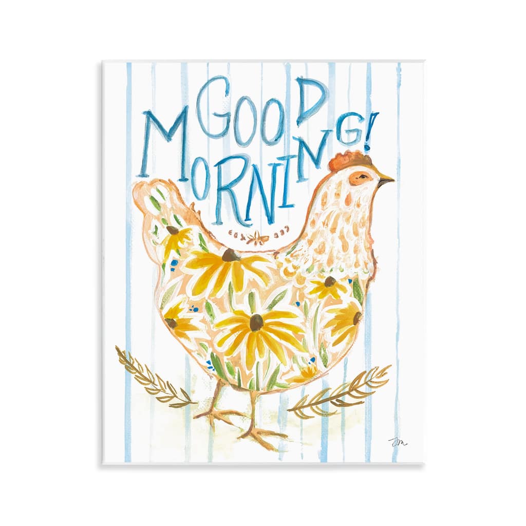 Stupell Good Morning Farmhouse Hen Wall Plaque Art Design By Jessica Mingo
