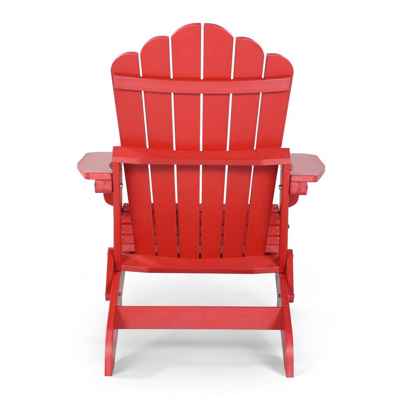 Haven Folding Poly Resin Plastic Adirondack Chair