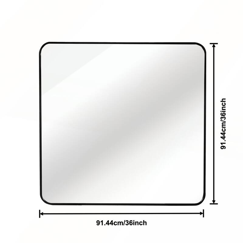 36in x 36in Inch Metal Framed Square Bathrrom Mirror