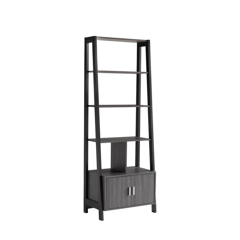 Modern Bookcase Distressed Grey
