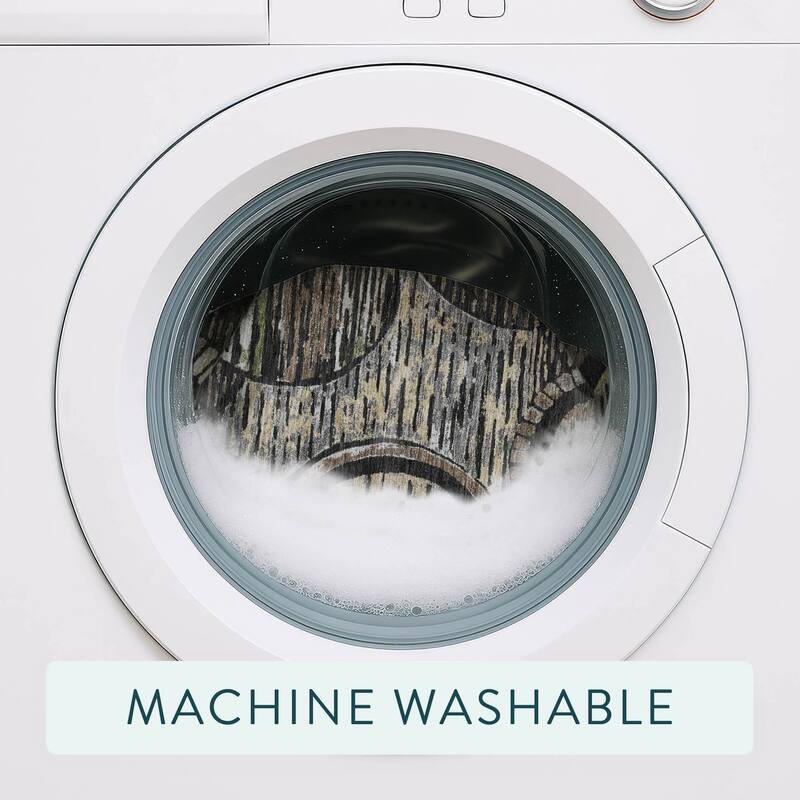 Machine Washable Indoor/ Outdoor Modern Grover Chantille Rug