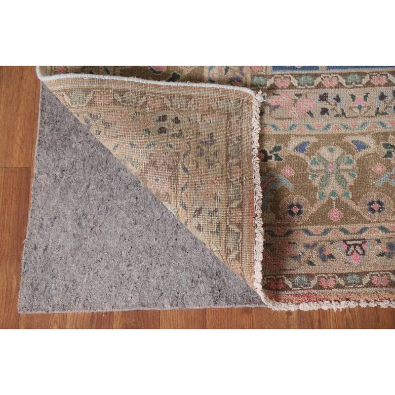 Hand Knotted Oriental 100% Wool Carpet Traditional Floral Peach Kashmar Area Rug - 12' 7'' X 9' 6''