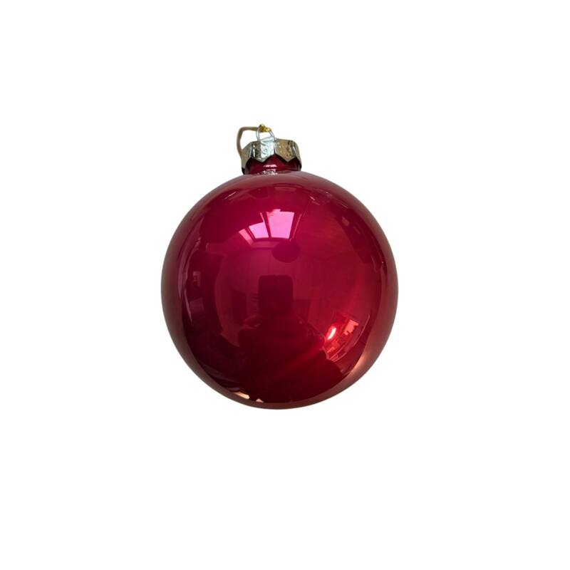 40ct Raspberry Pearl Finish Glass Ball Christmas Ornament - 1.5" (40mm)