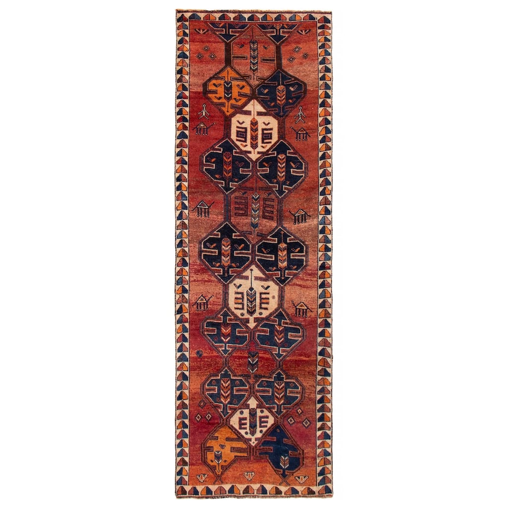 ECARPETGALLERY Hand-knotted Melis Vintage Copper Wool Rug - 3'10 x 12'0
