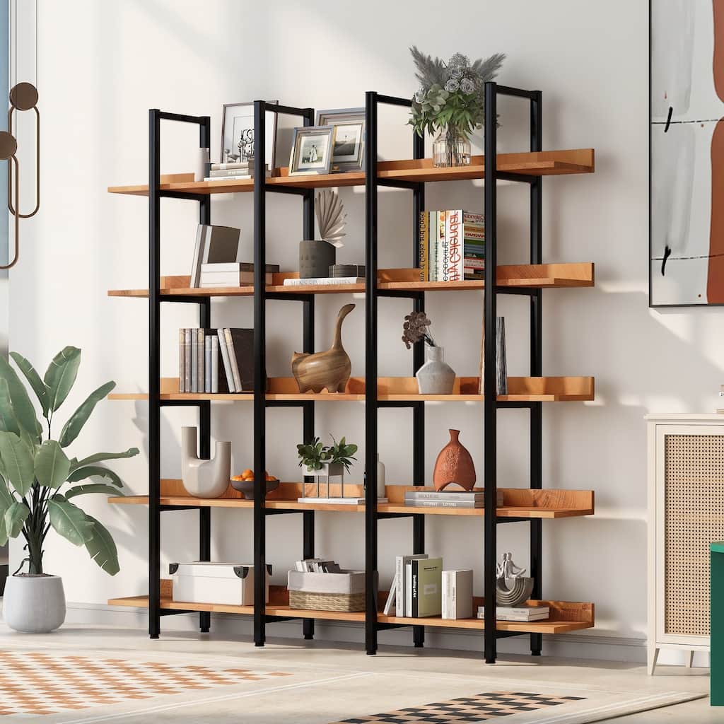 5 Tier Bookcase Home Office Open Bookshelf - 70.90* 11.80 * 70.90