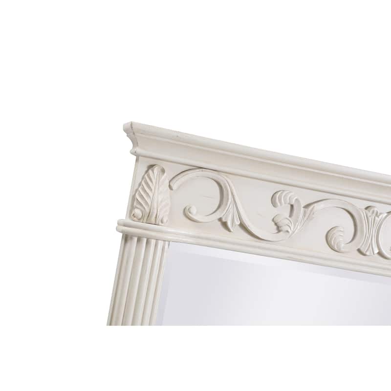 Roman 32" Antique White Mirror - Antique White - Antique White